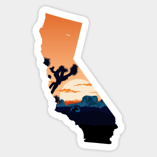 Joshua Tree National Park California Border Art Sticker